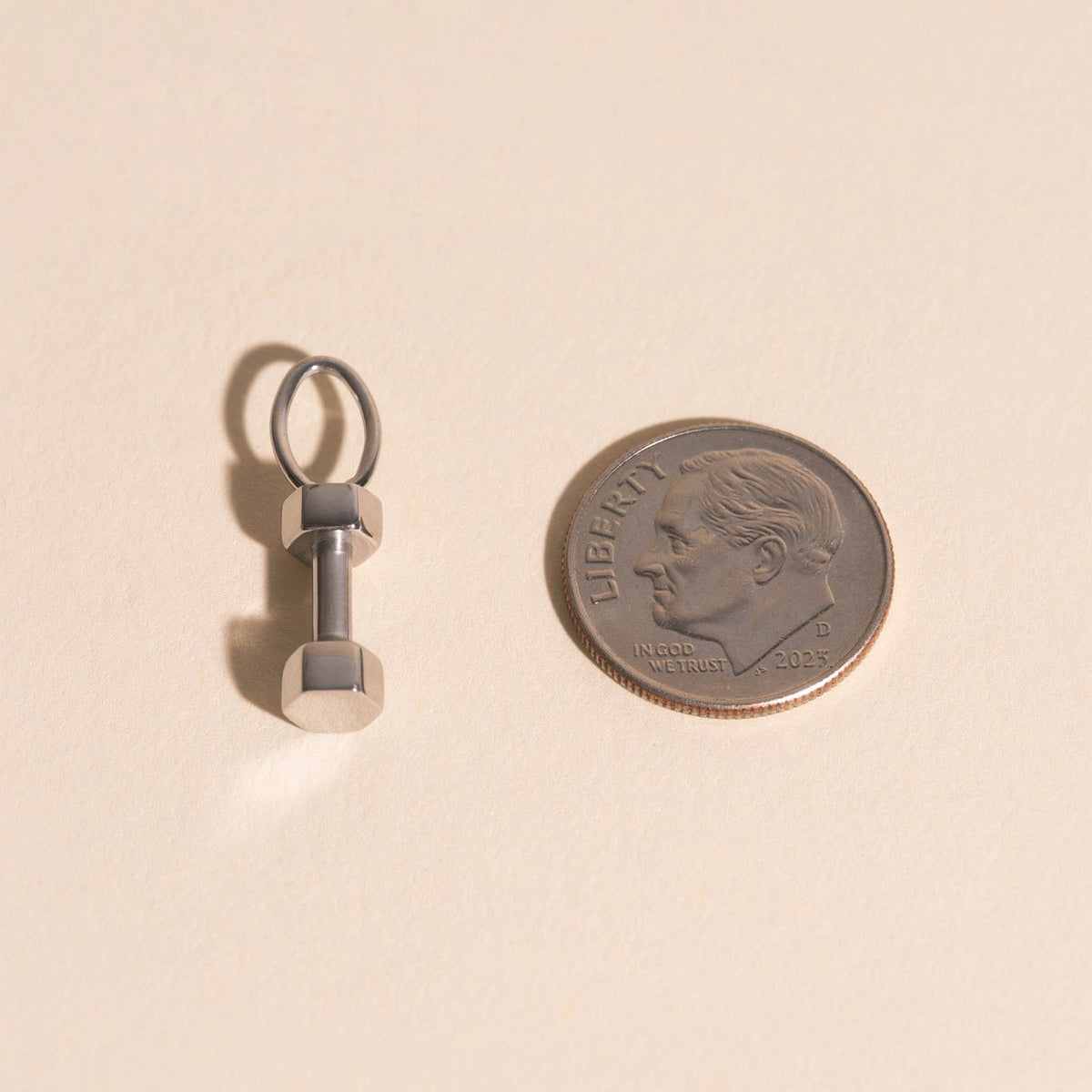 Dumbbell Necklace Charm