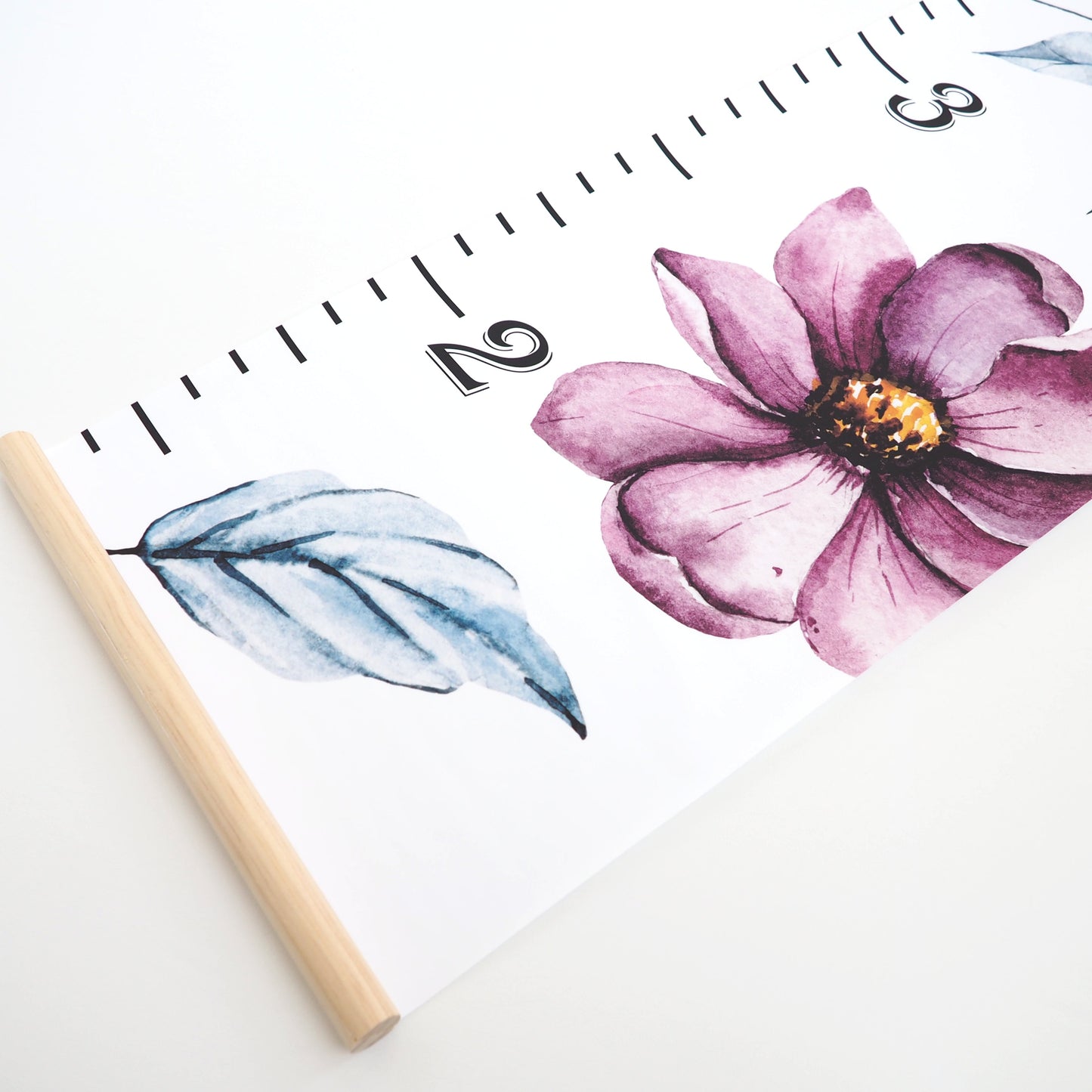 Canvas Kids Growth Chart - Vintage Floral