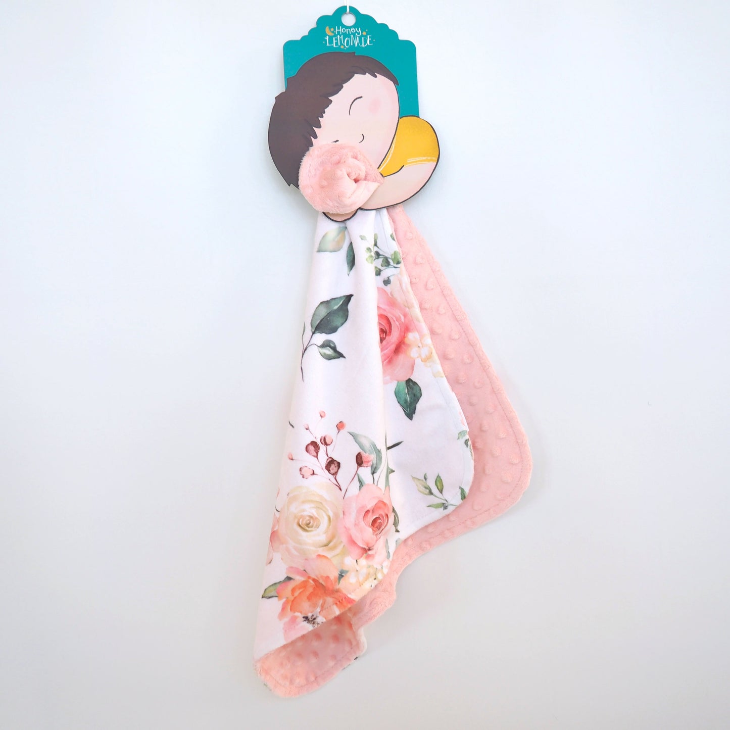 Mini Minky Blanket Peach Floral