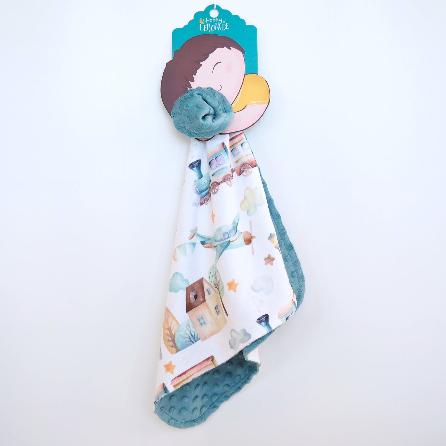 Mini Minky Blanket Airplane & Train