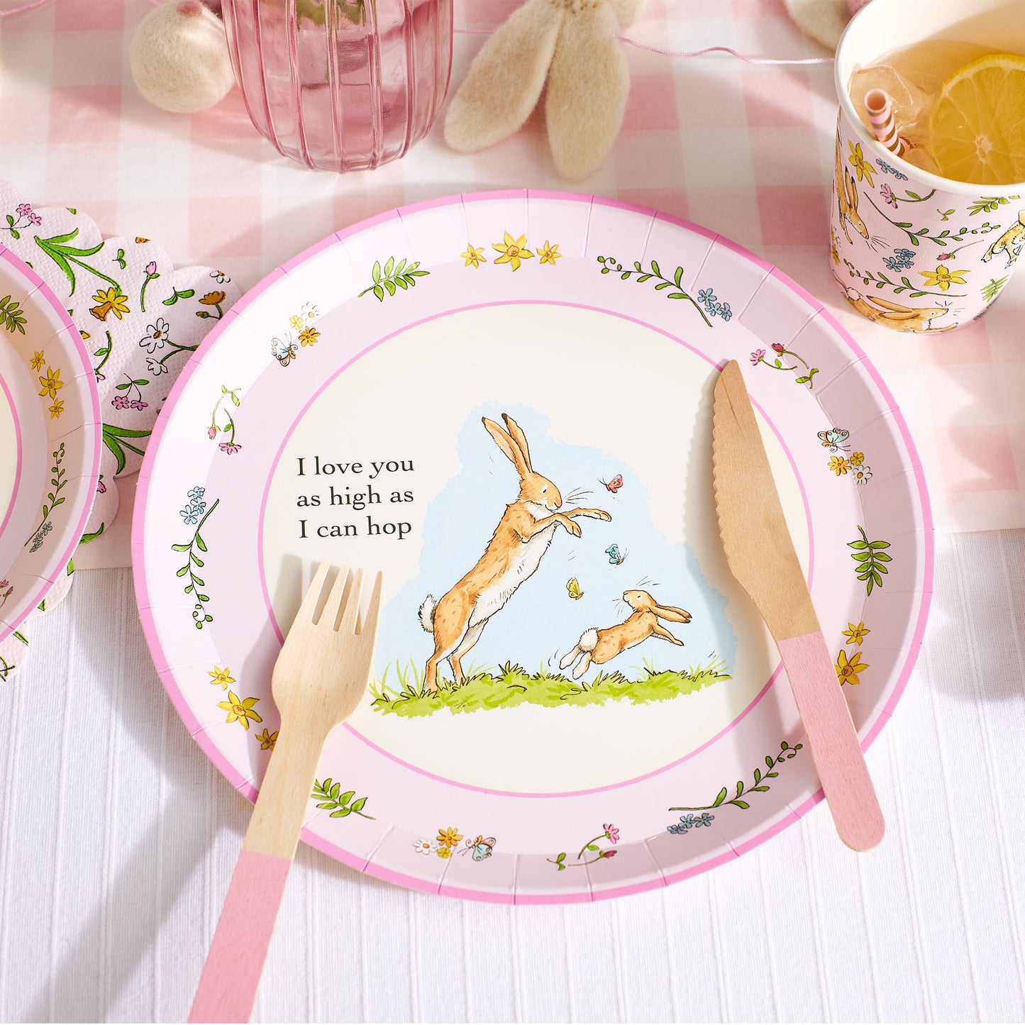 Guess How Much I Love You Pink Large Plates (10 Per Pack)