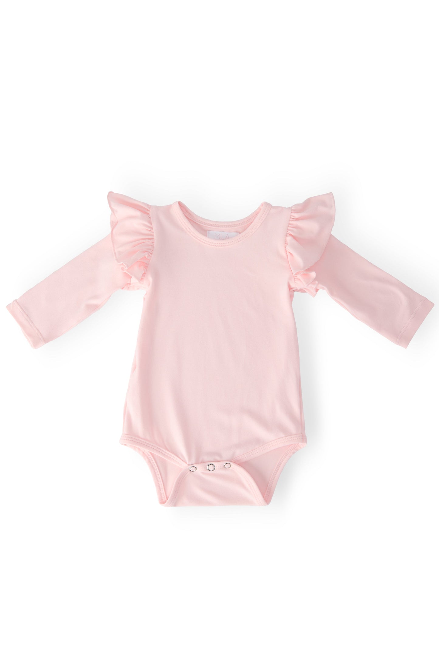 Petal Pink L/S Flutter Bodysuit