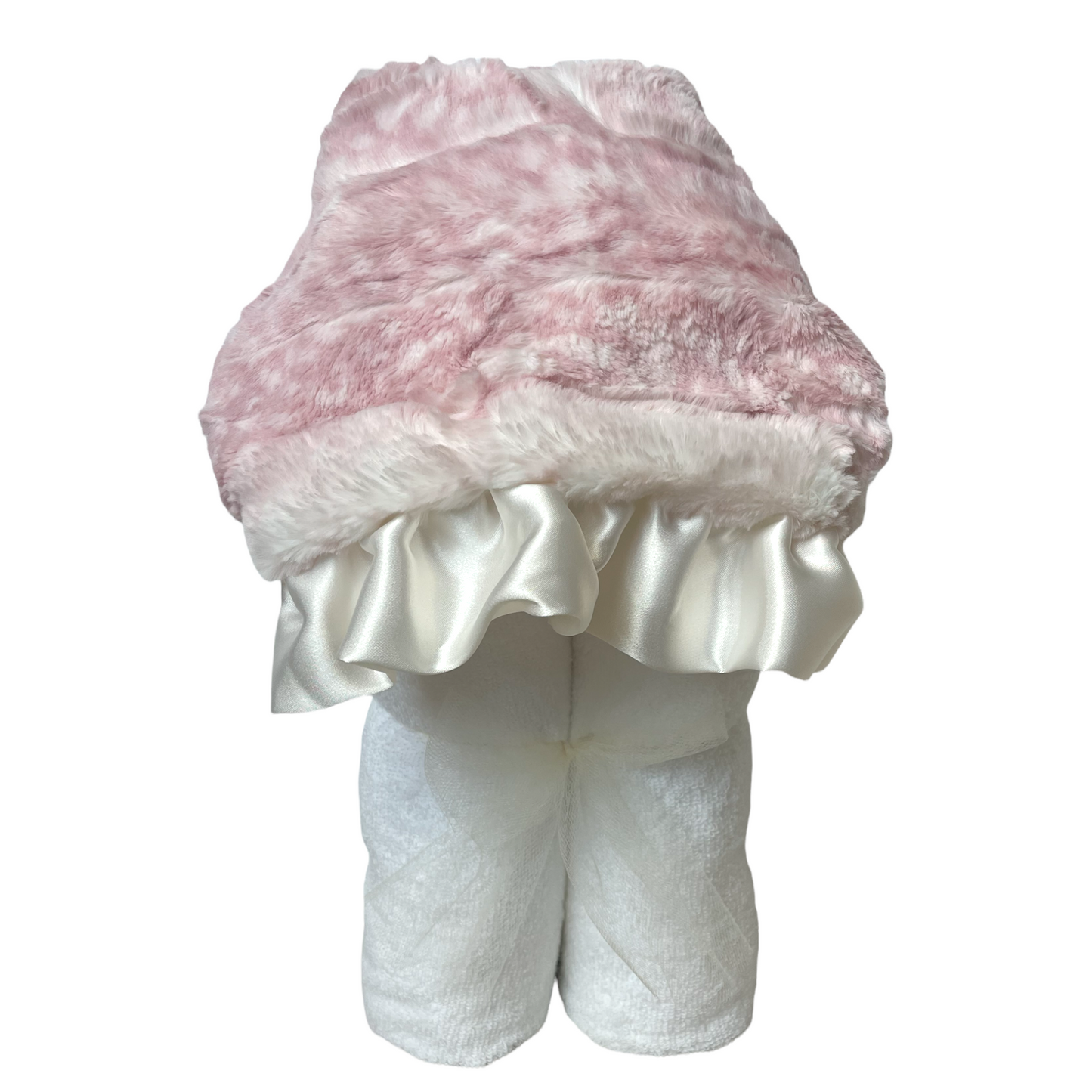 Plush Hooded Bath Towel- Sweet Pink Fawn