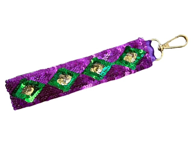 Key Chain - Mardi Gras Triangle