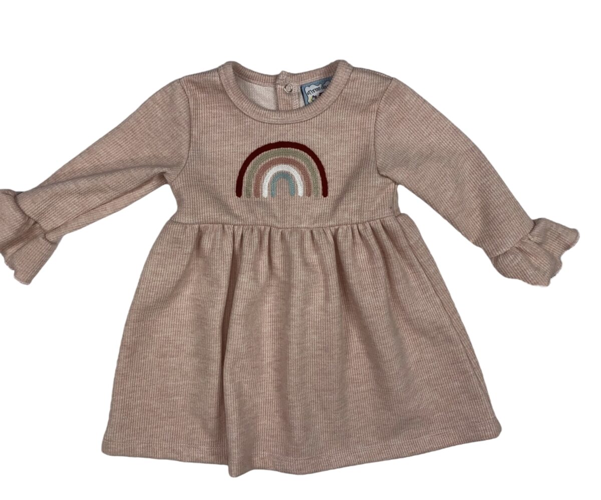 Neutral Rainbow Girls Dress