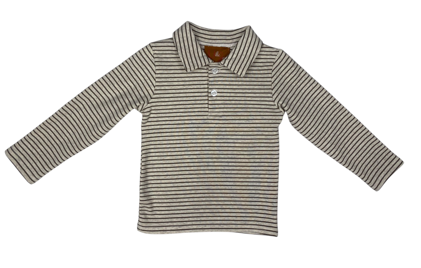 Weston Long Sleeve Shirt – Brown Stripe Boys Top
