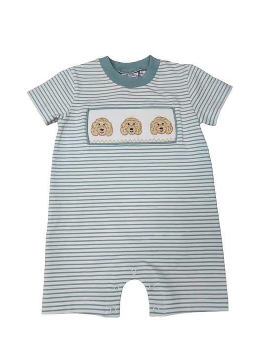 Doodle Smocked Boys Romper