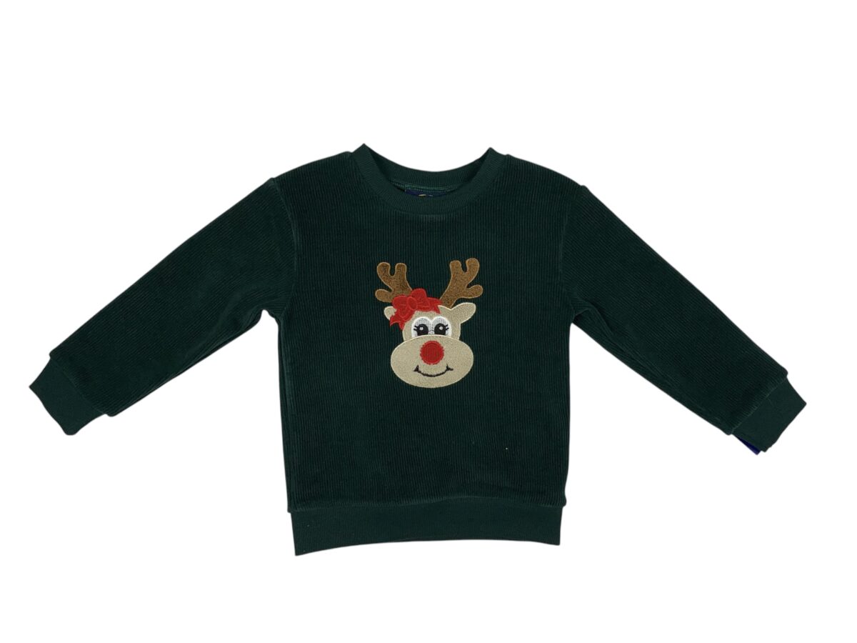 Reindeer Girls Sweater – Holiday Pullover