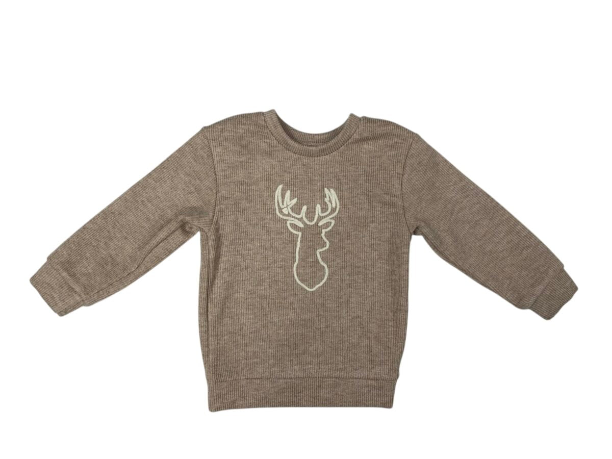 Deer Embroidery Bubble & Sweater