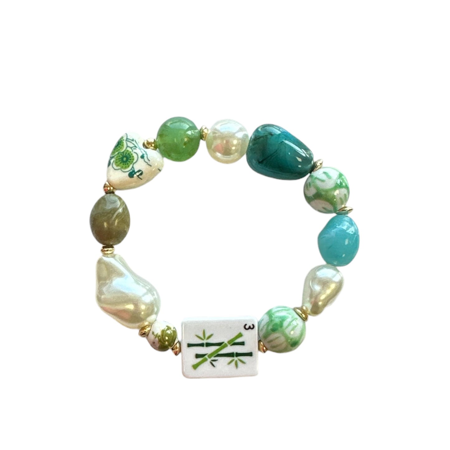 Mahjong Stretch Bracelet - Bamboo