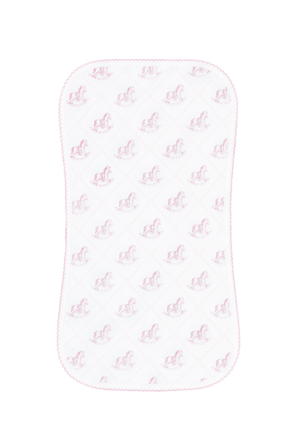 Pink Rocking Horse Burp Cloth