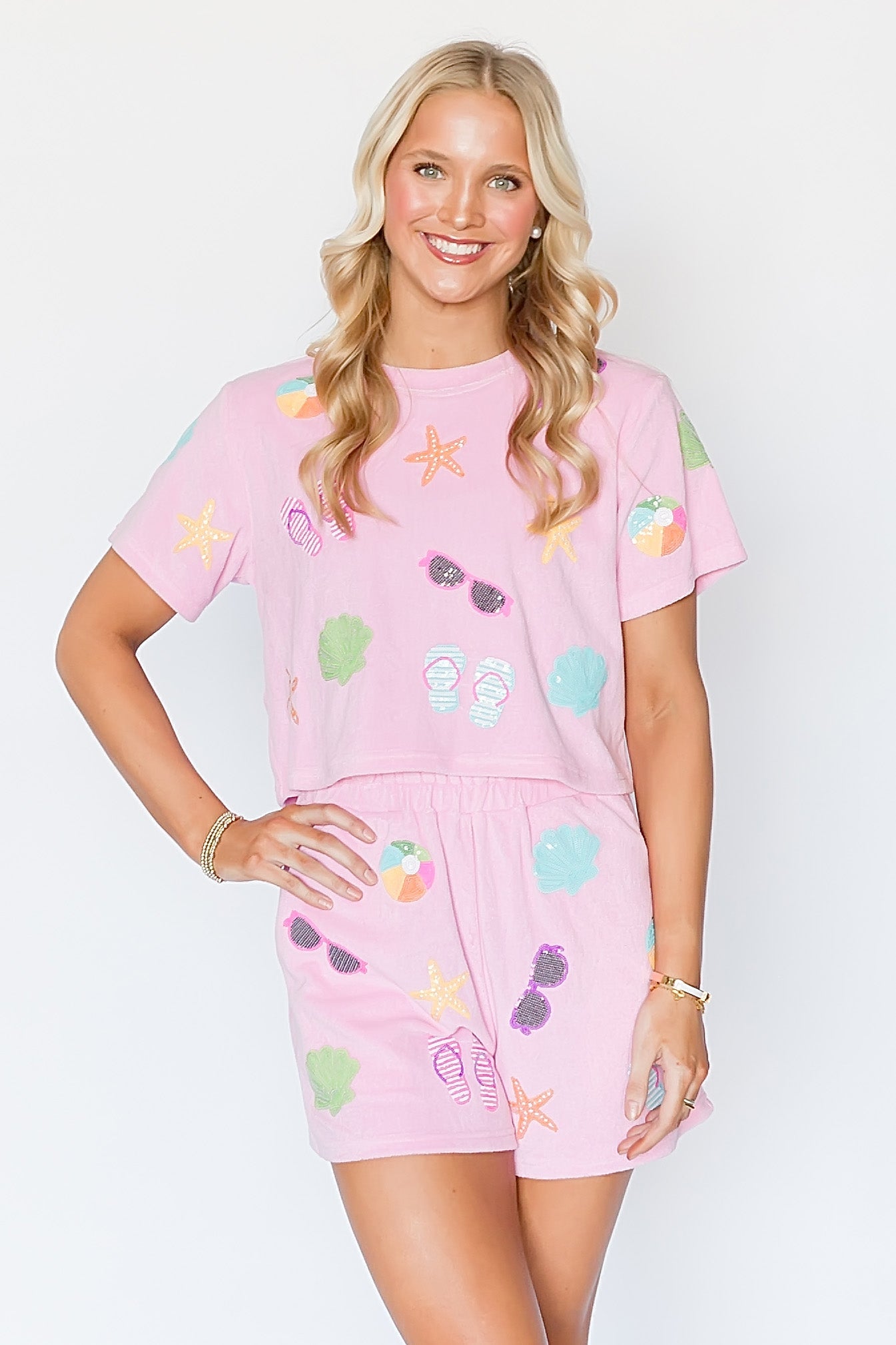 Pink Beach Terry Cloth Adult Top