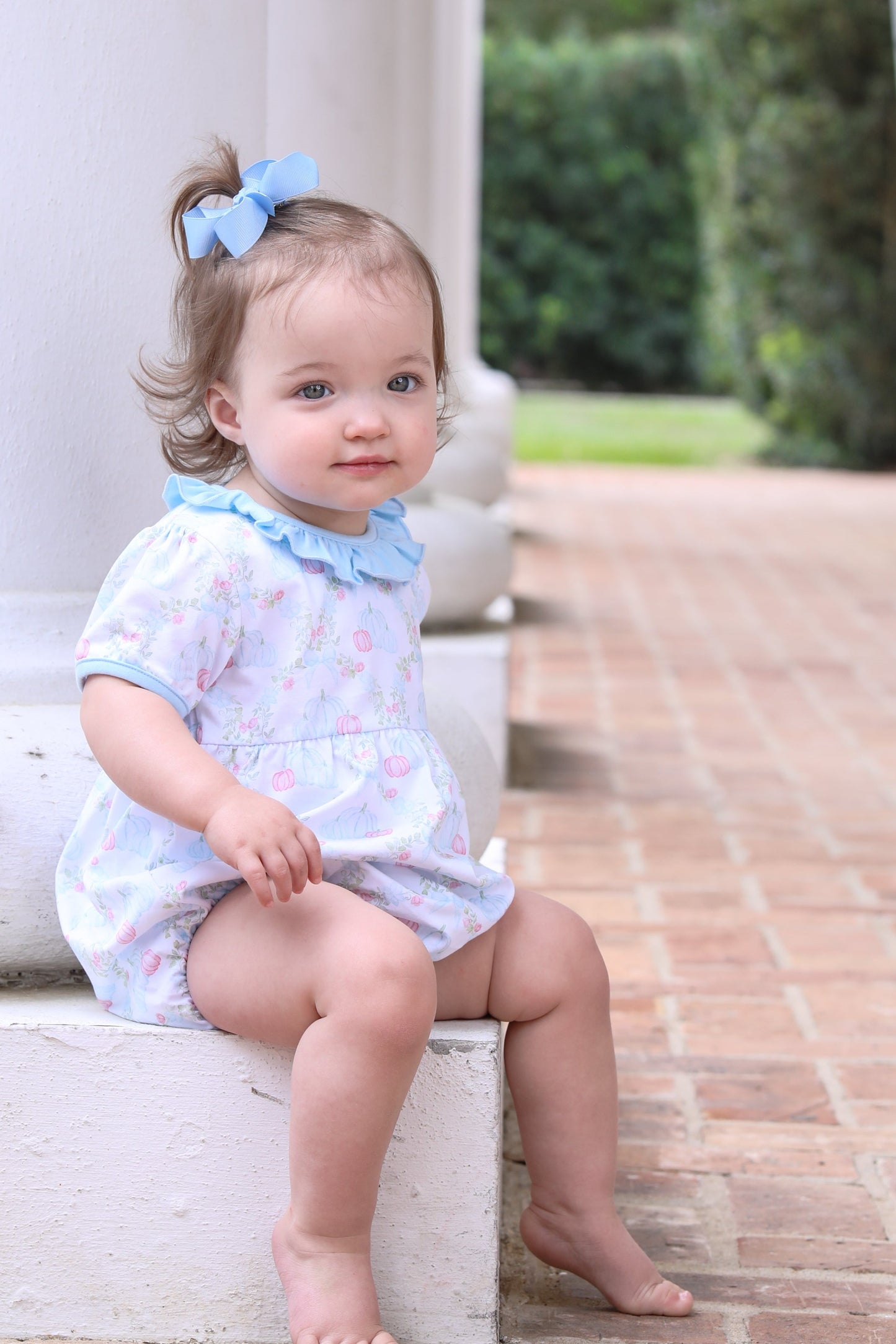 Pumpkin Floral Bubble – Baby Girl Fall Outfit