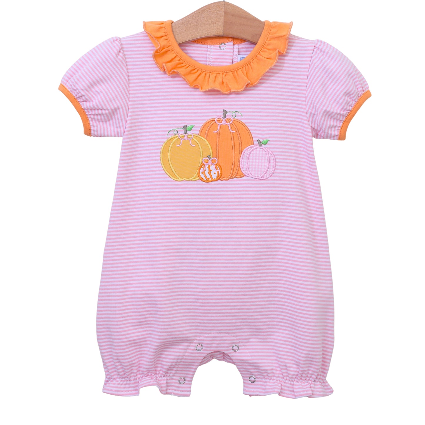 Pumpkin Patch Romper – Baby Girl Boutique Fall Outfit