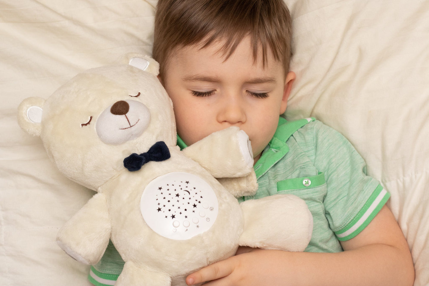 Lumipets Bear with Sound Nursery Night Light & Sound Soother for Babies