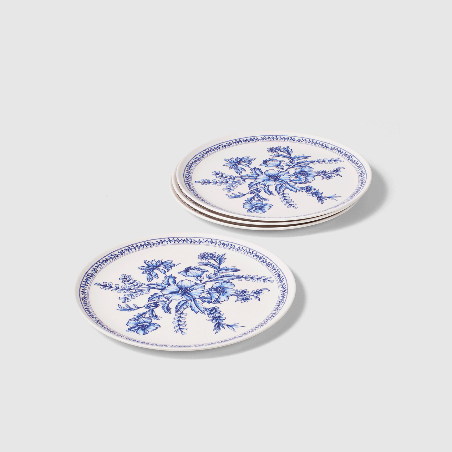 Bamboo Blue Toile Small Plates (Pack of 4)