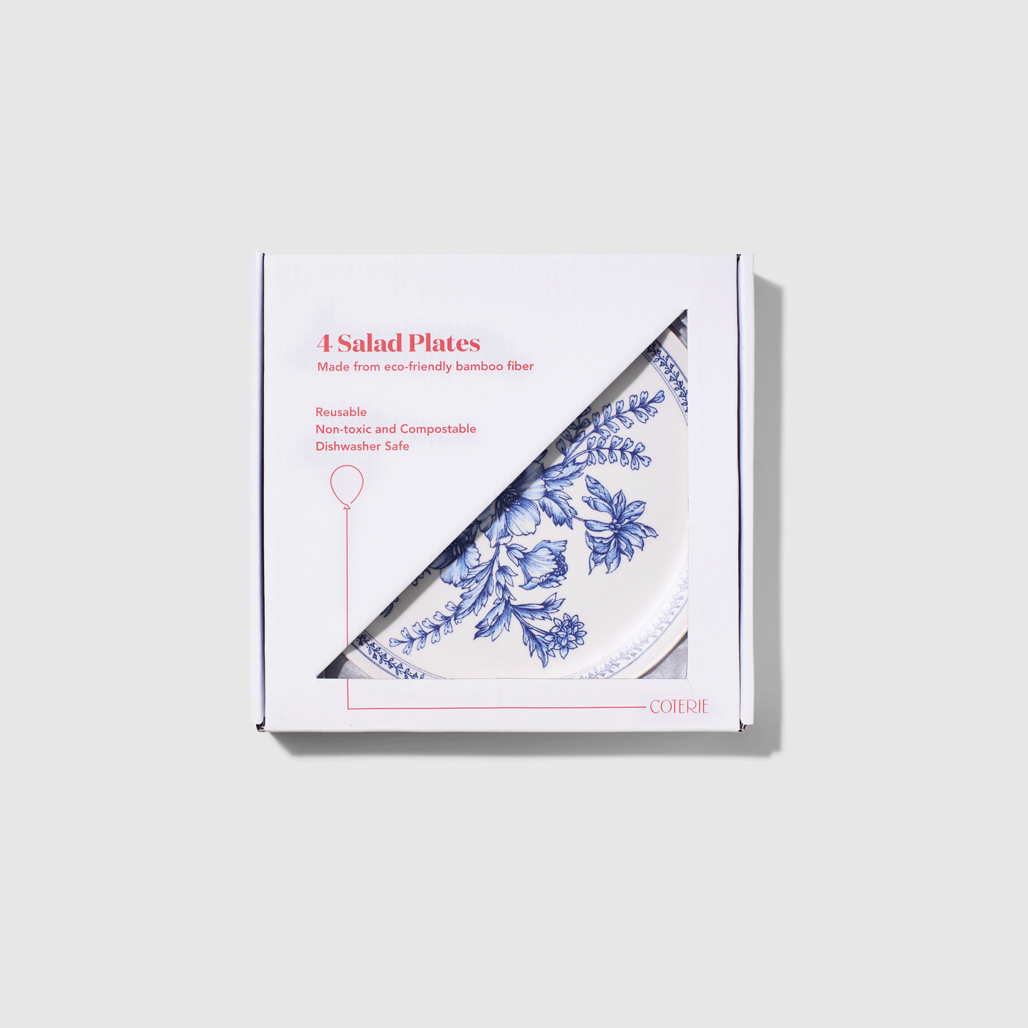 Bamboo Blue Toile Small Plates (Pack of 4)