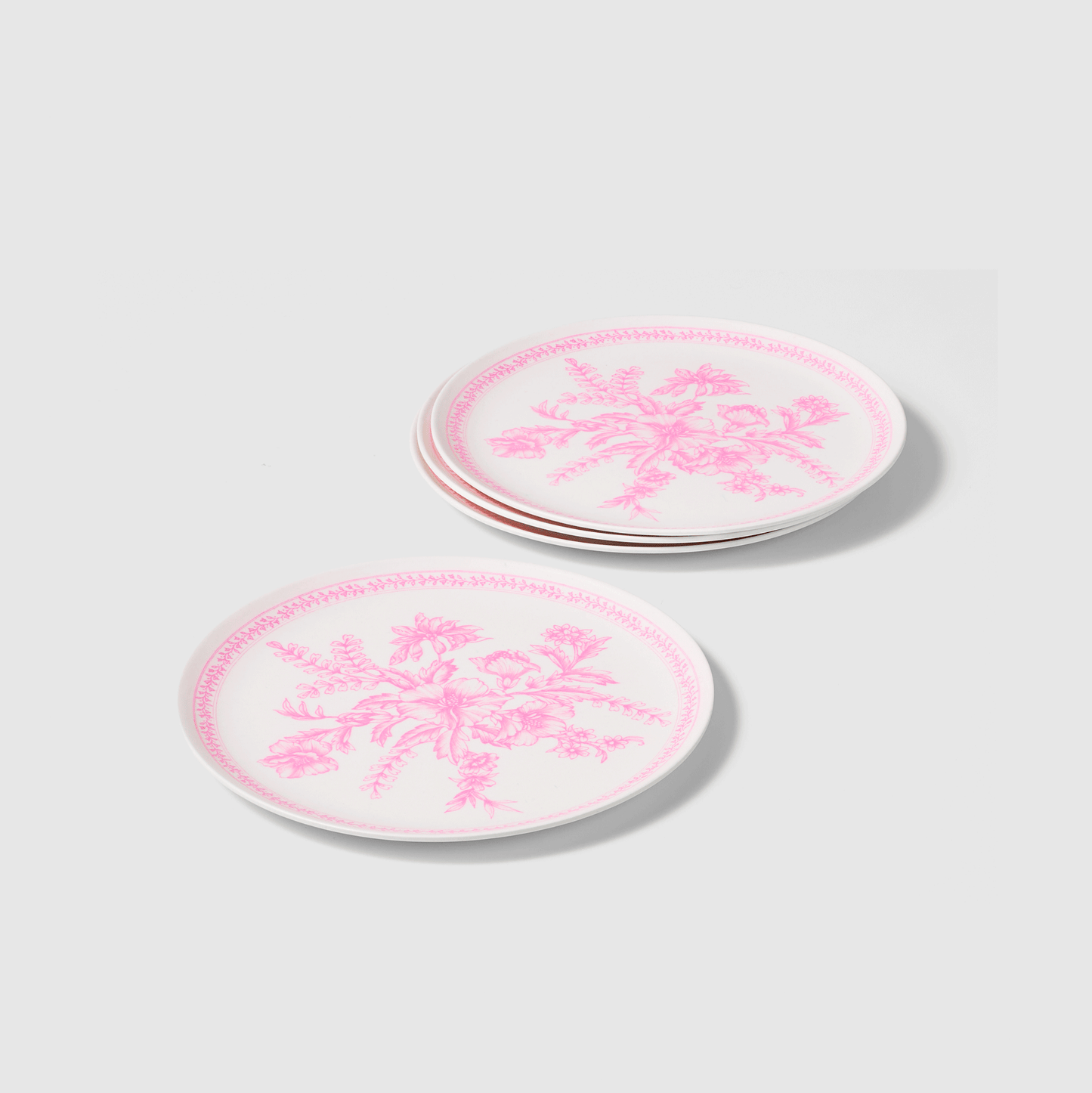 Bamboo Pink Toile Small Plates (Pack of 4)