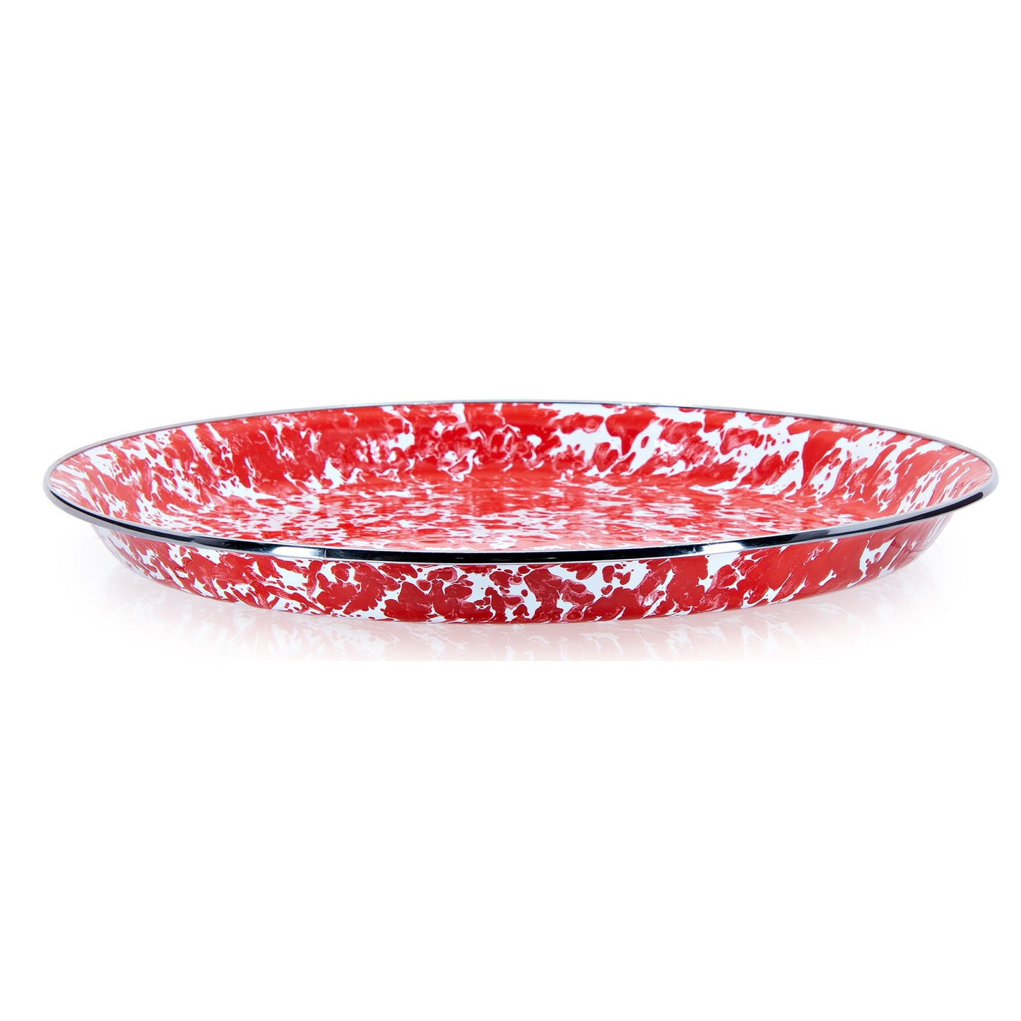 Red Swirl Large Tray