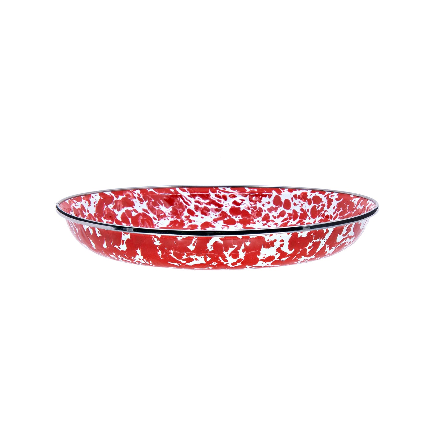 Red Swirl Pasta Plates - Set of 4