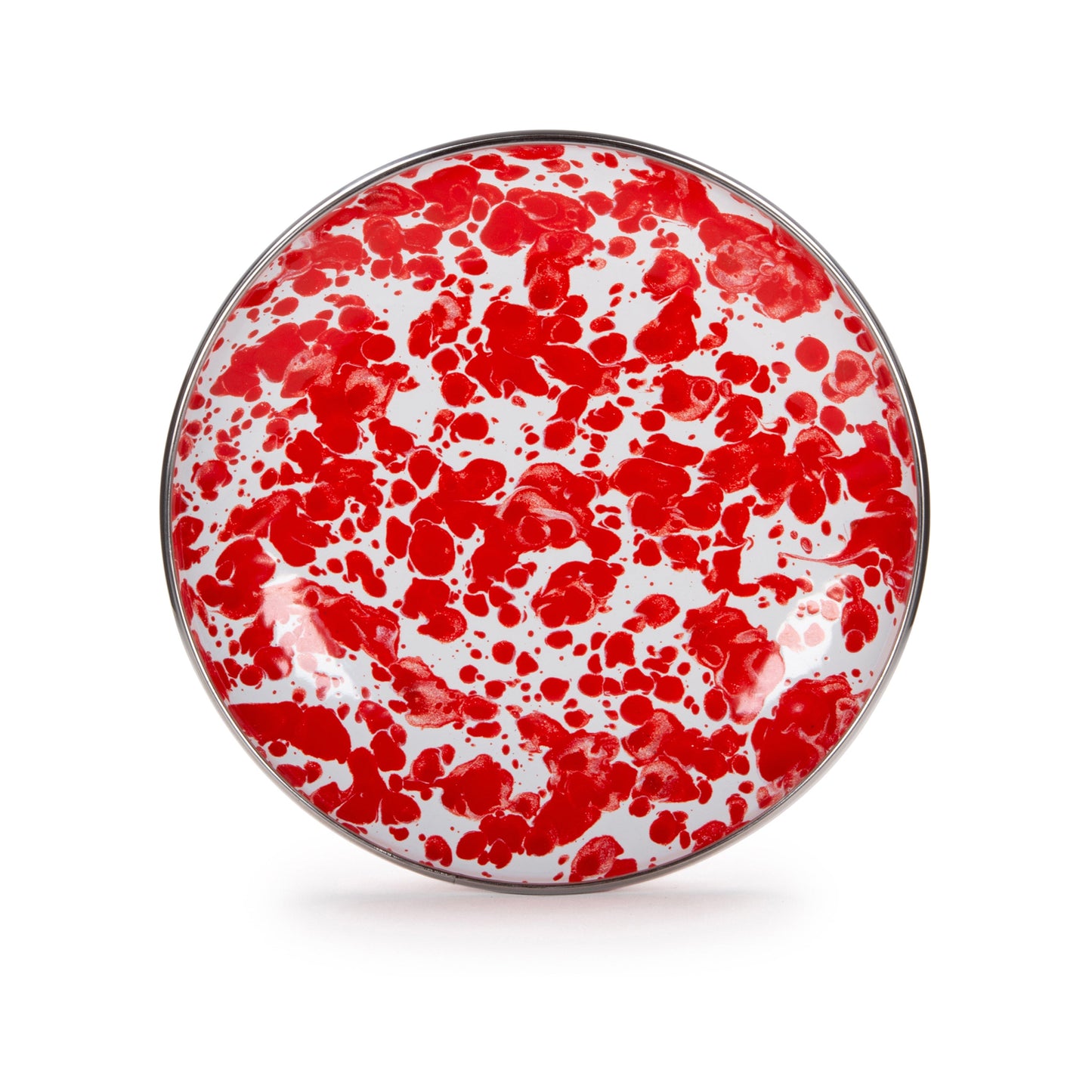 Red Swirl Appetizer Plates- Set of 4
