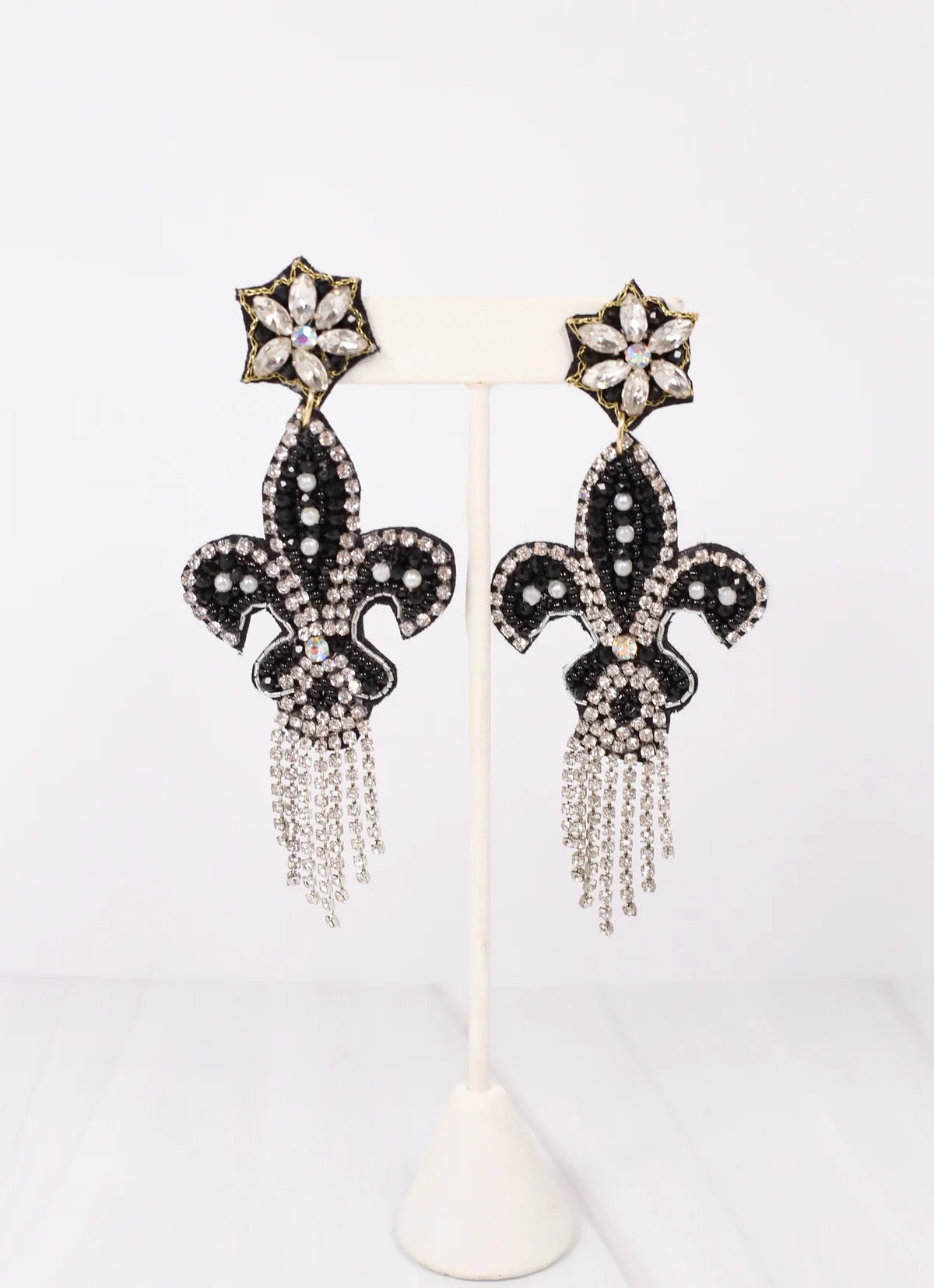 Fleur de Lis Fringe Earring