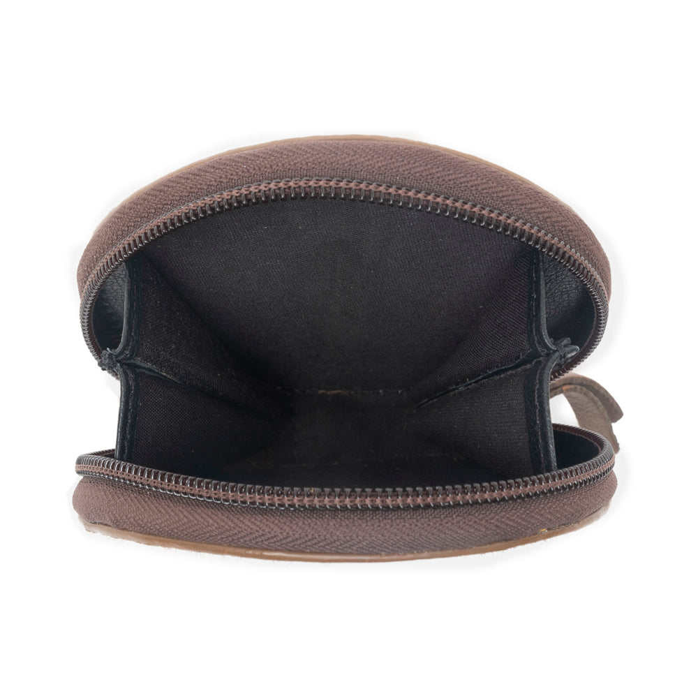 Mesa Halo Hairon Coin Pouch in Mocha Marble