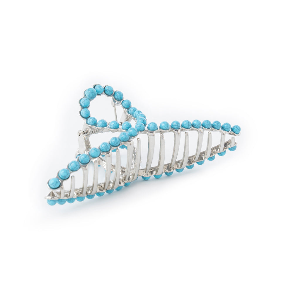 Myra Azure Arc Hair Clip in Cerulean Blue
