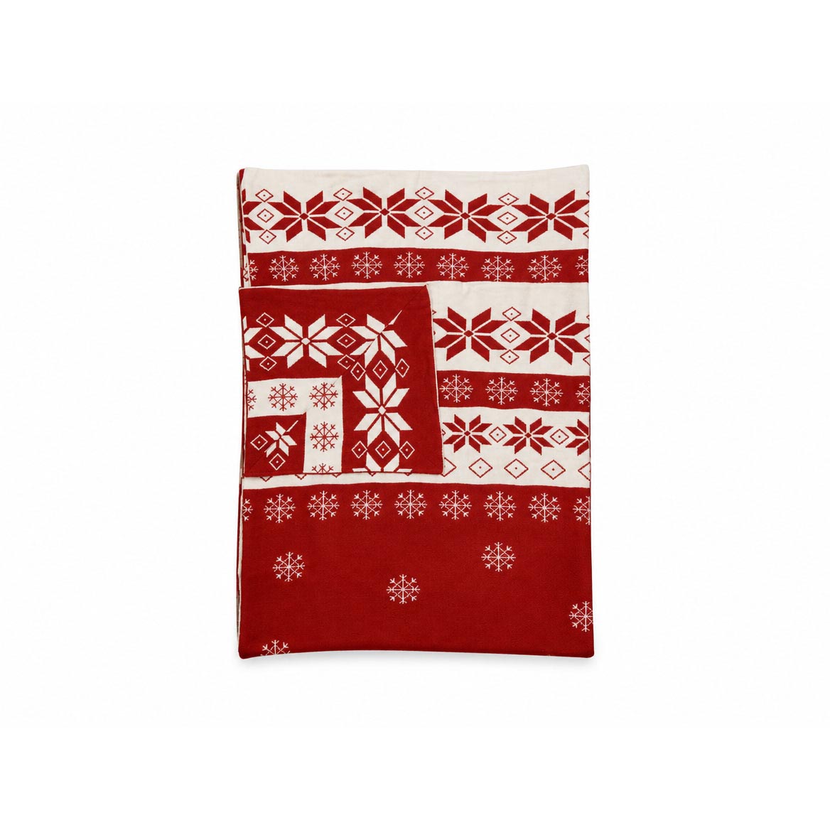 Snowflakes & Poinsettias Galore Throw