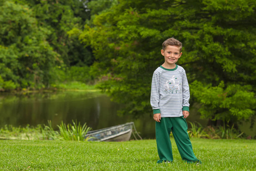 Mallard Embroidery Pants Set