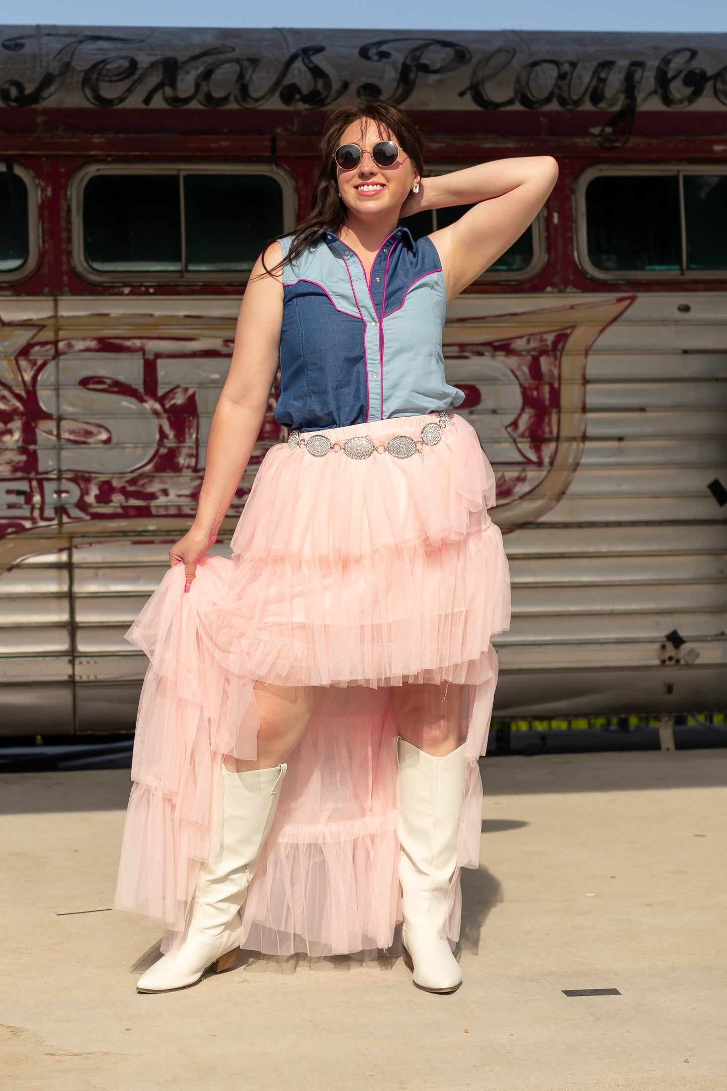 Sleeveless Pearl Snap Western Shirt
