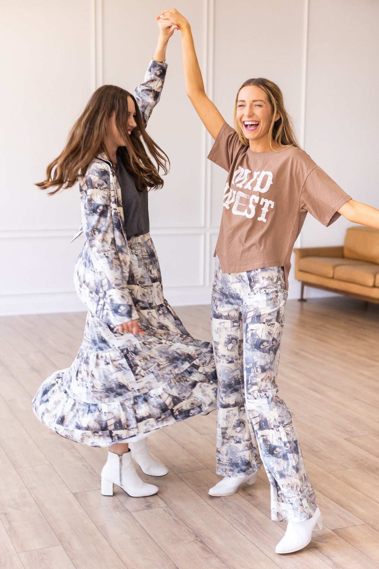 Western Print Boyfriend Blazer