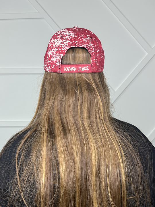 Maroon Spatter Hat