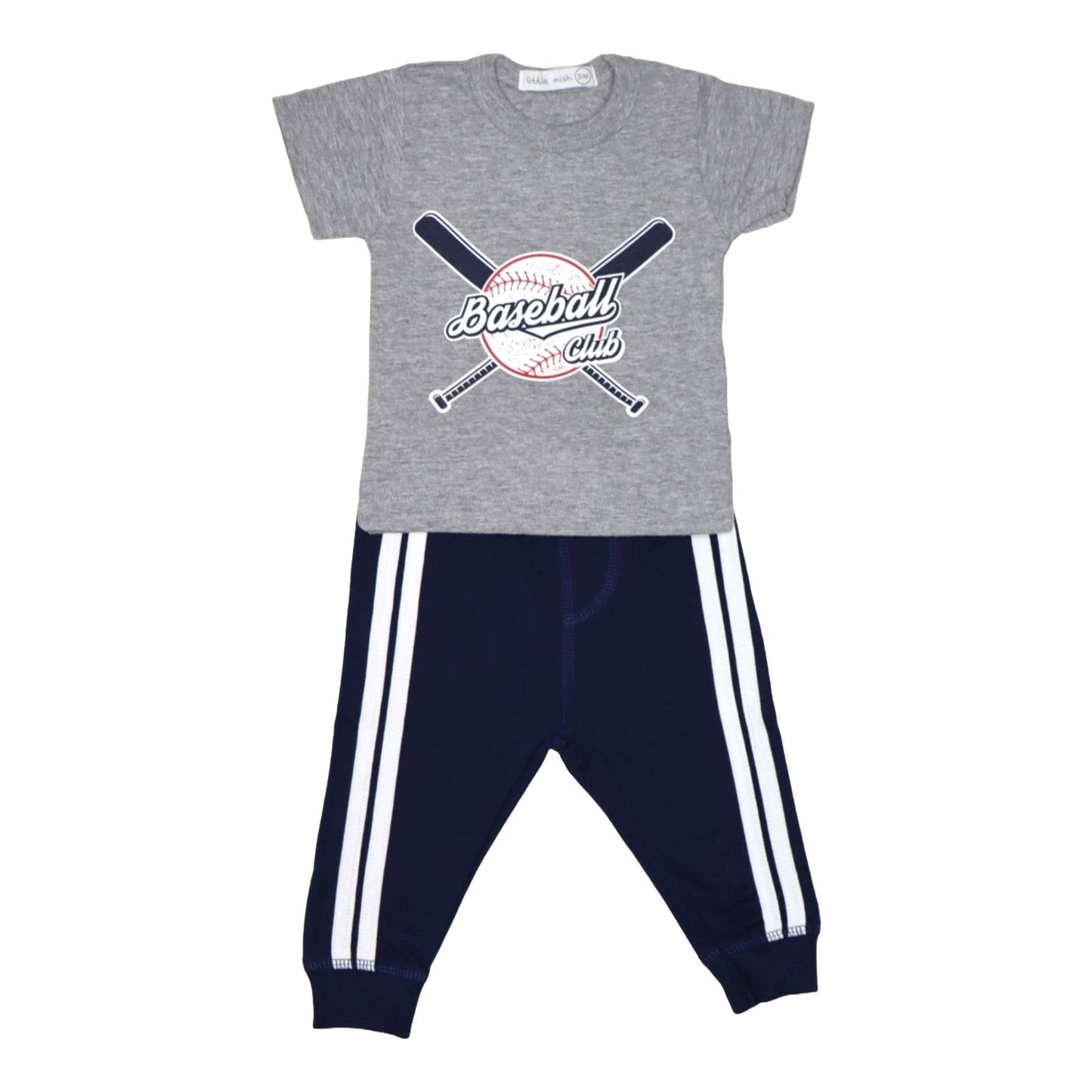 Baby Tee and Pants Set - Baseball All Star Patch