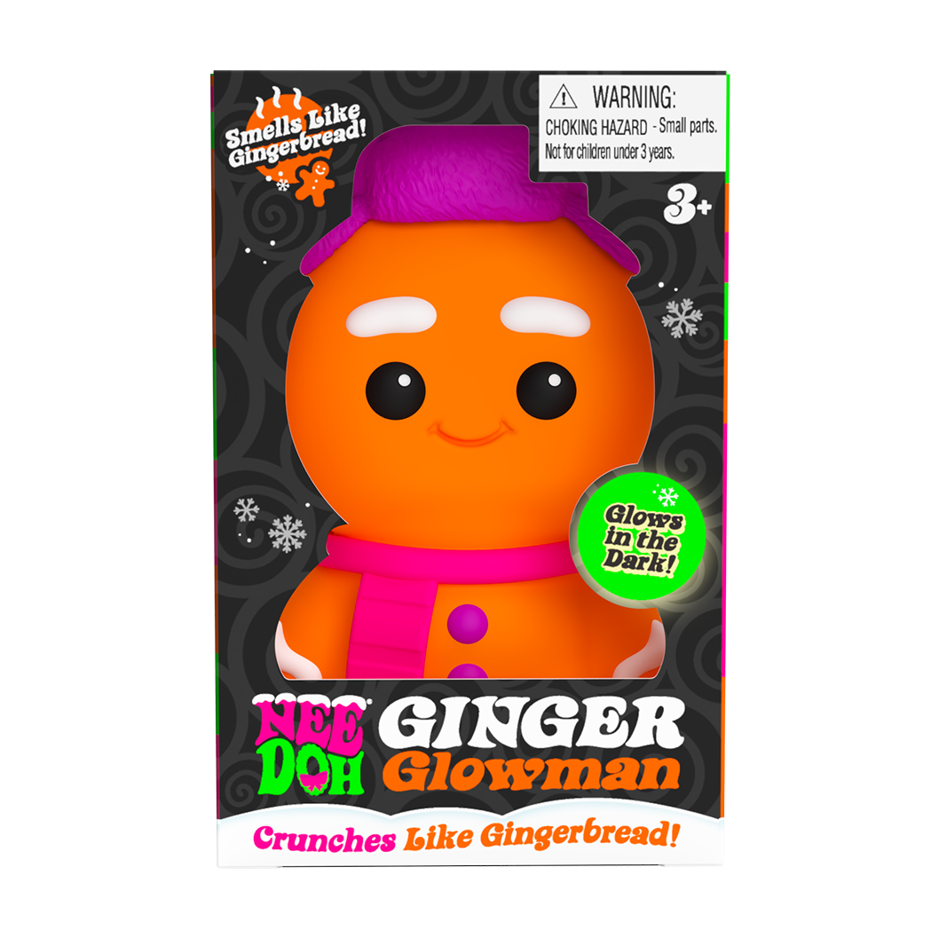 NeeDoh Ginger Glowman – Holiday Glow-in-the-Dark Squishy Toy