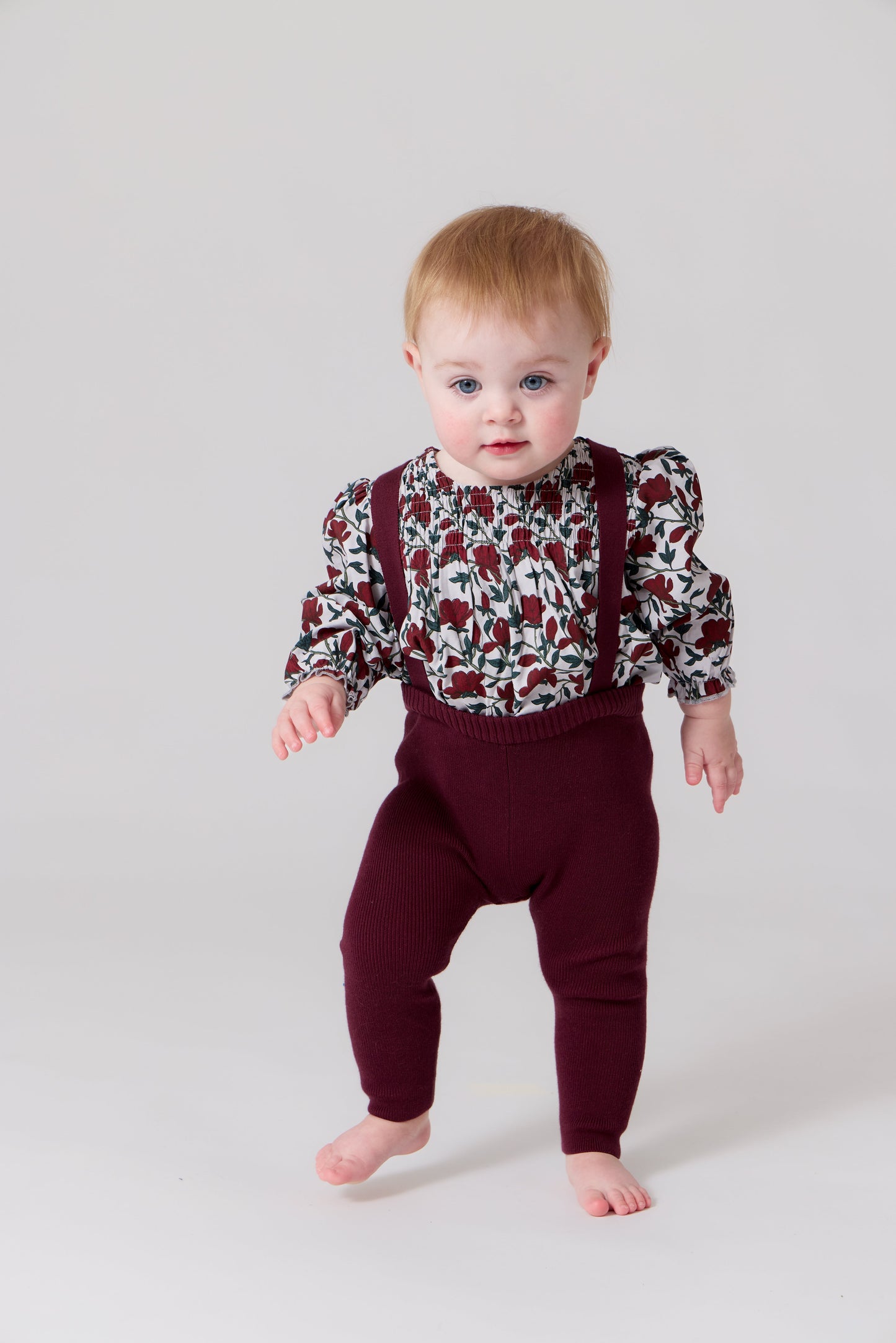 Leslie Knit Overall - Cranberry