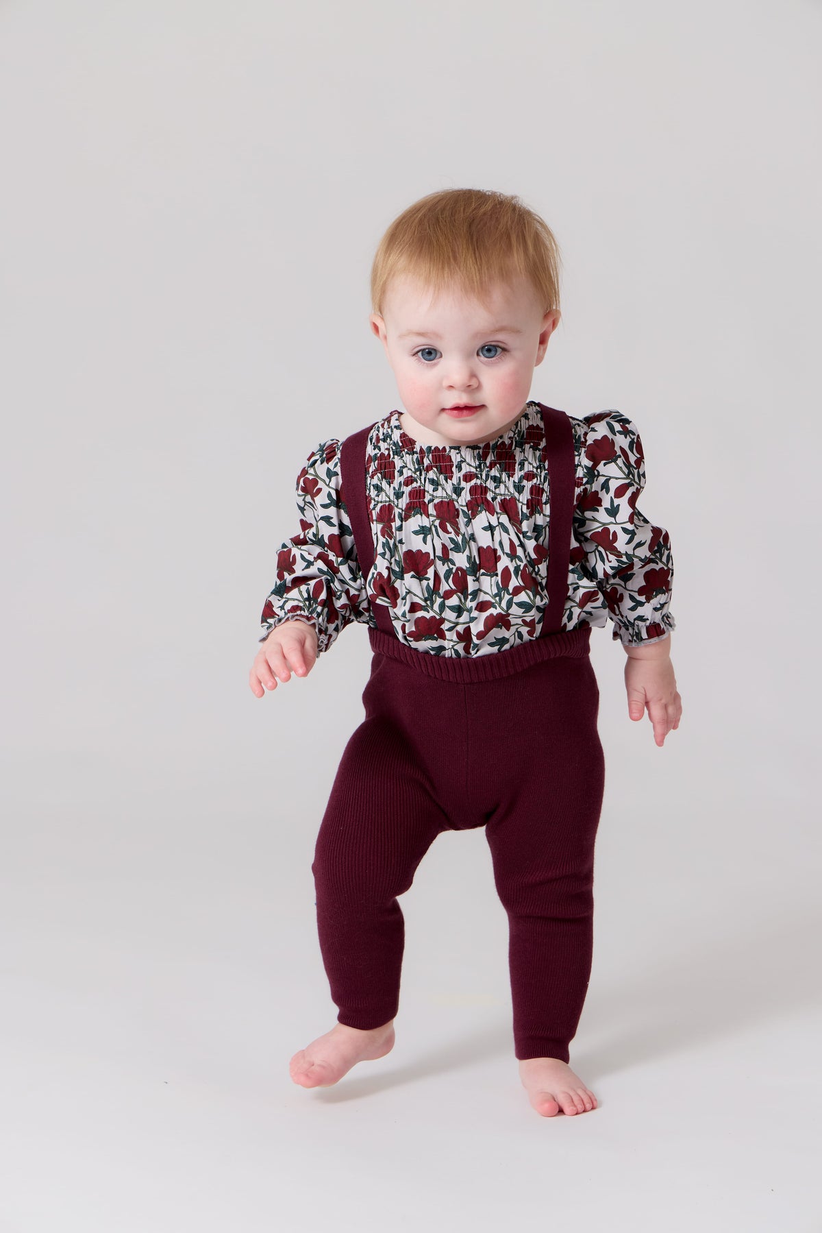 Leslie Knit Overall - Cranberry