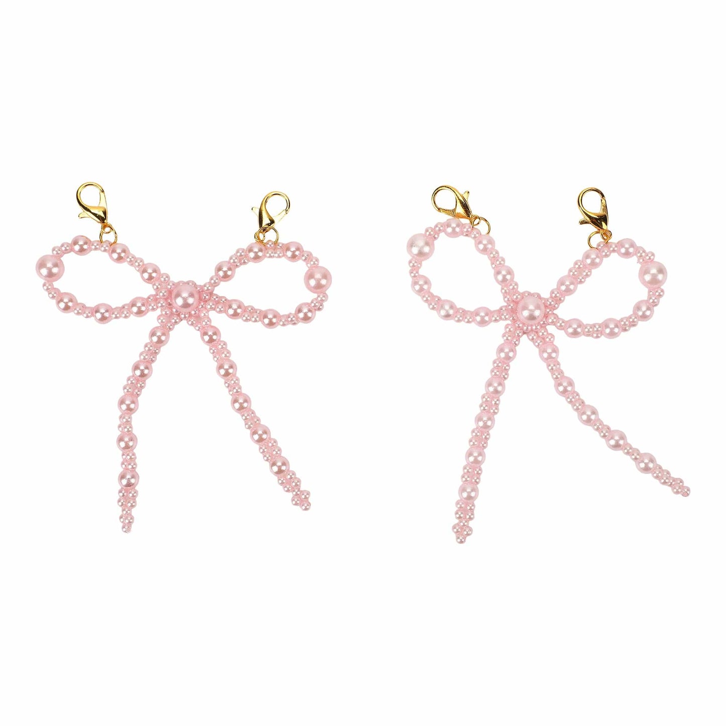 Shoe Charm Set - Pink Pearl Bows