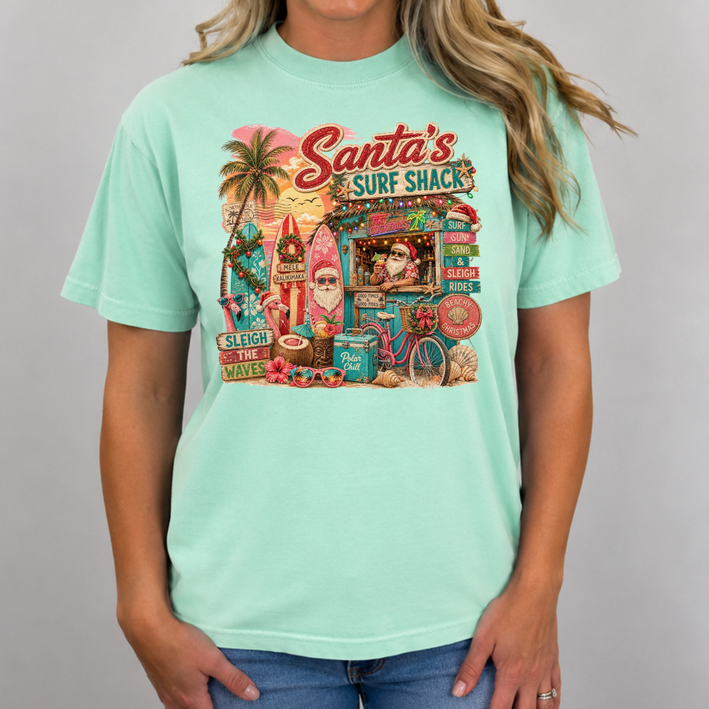 *Santa's Surf Shack Tee