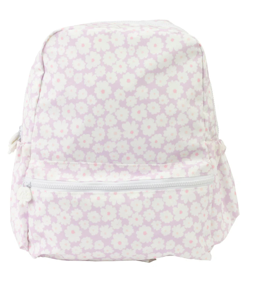Apple of My Isla Lavender Daisies Wipeable Backpack | Kids School Backpack
