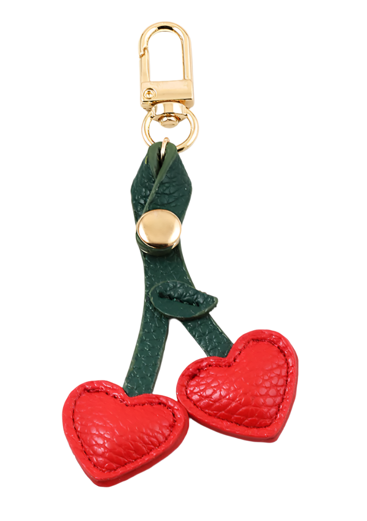 Bag Charm - Cherry Heart
