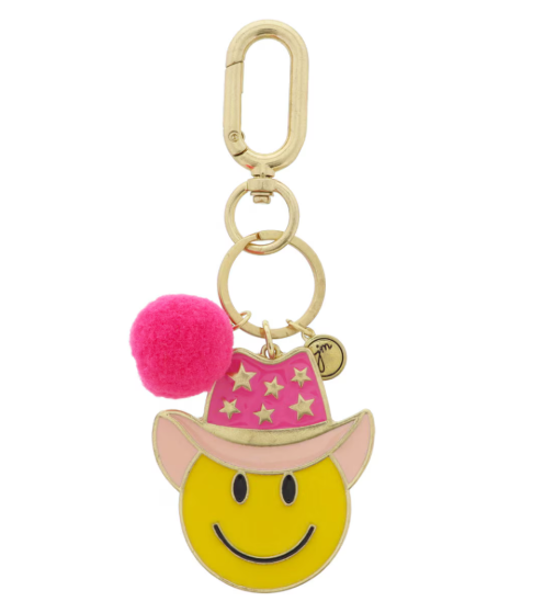 Cowgirl Happy Face Keychain