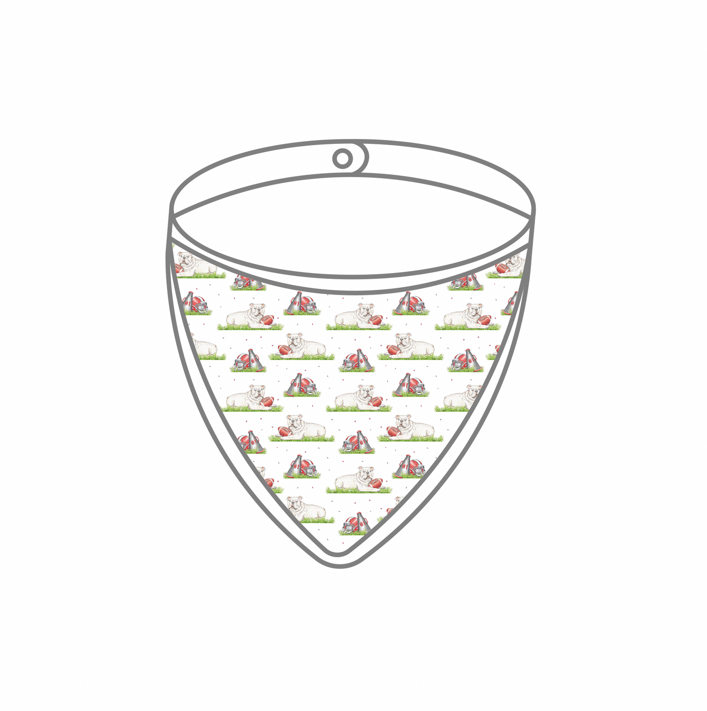 Mascot Mania in Georgia Organic Muslin Bib (Pre-Order Arriving Spring 2026)