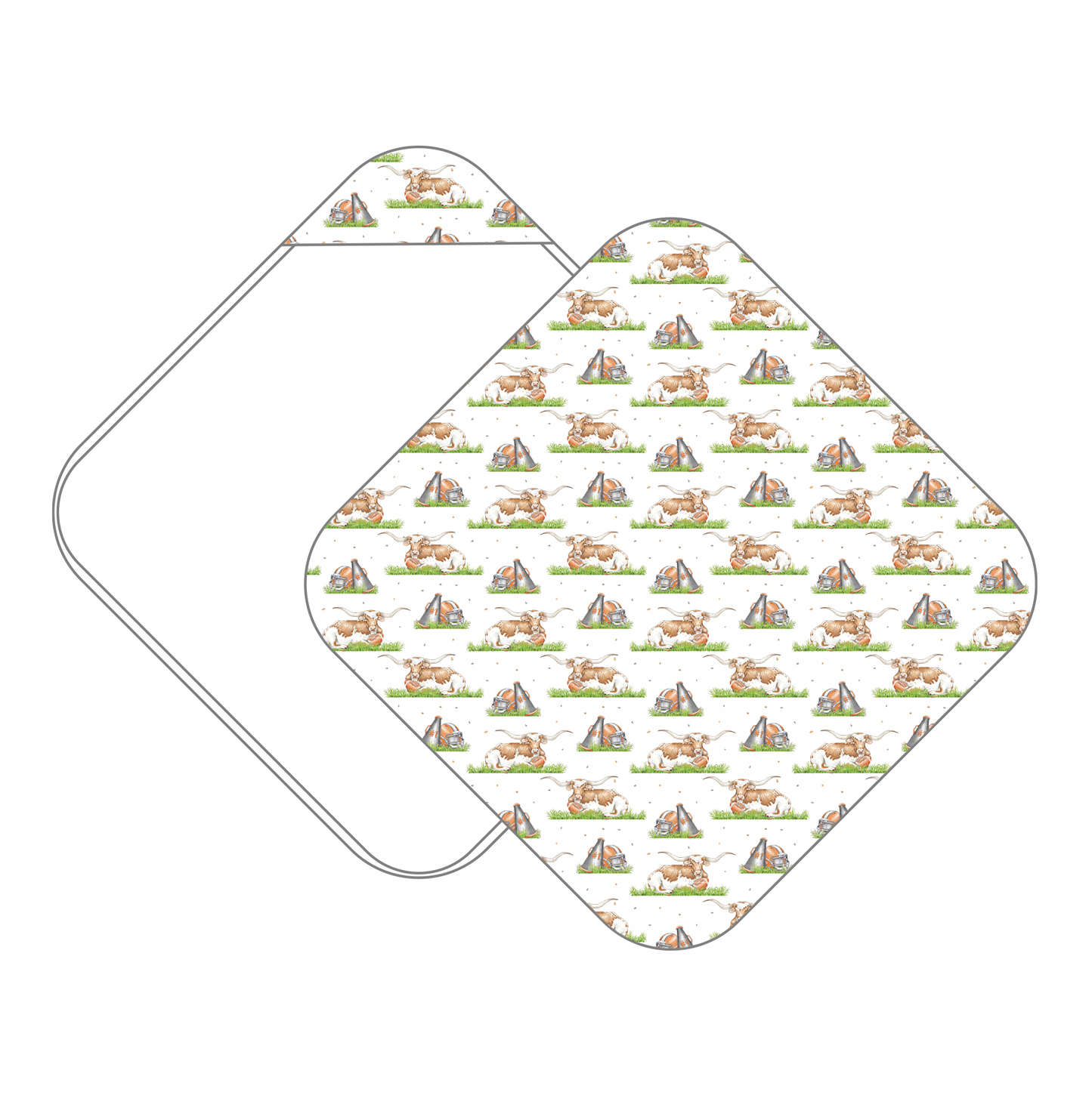 Mascot Mania in Texas Muslin Hooded Baby Towel (Pre-Order Arriving Spring 2026)