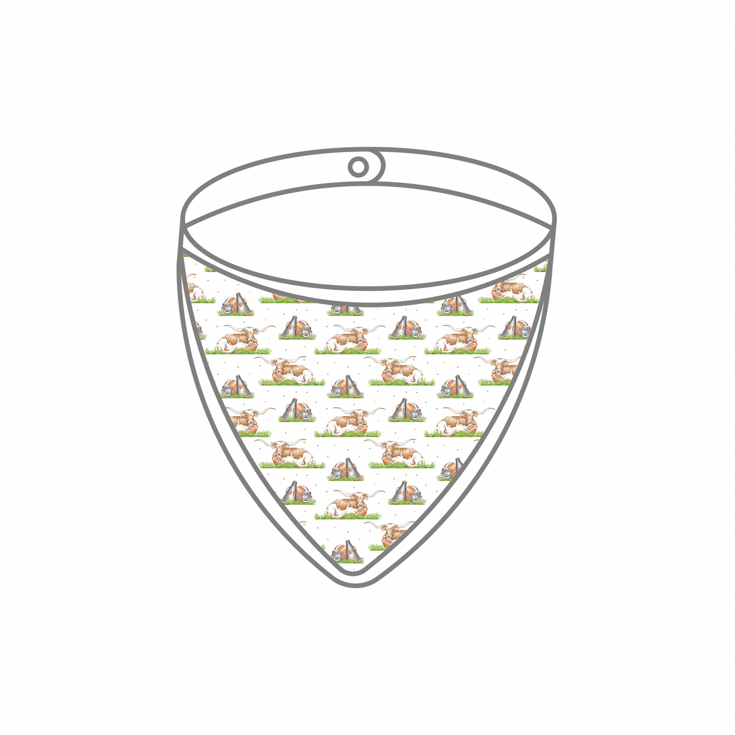 Mascot Mania in Texas Organic Muslin Bib (Pre-Order Arriving Spring 2026)