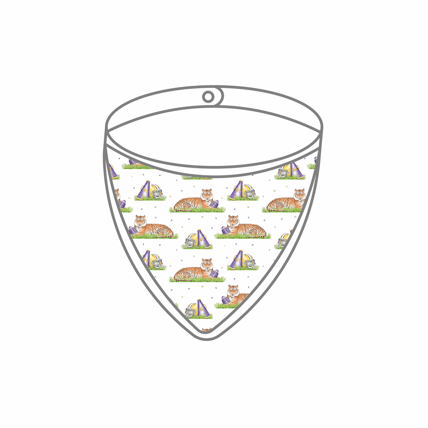 Mascot Mania in Louisiana Organic Muslin Bib (Pre-Order Arriving Spring 2026)