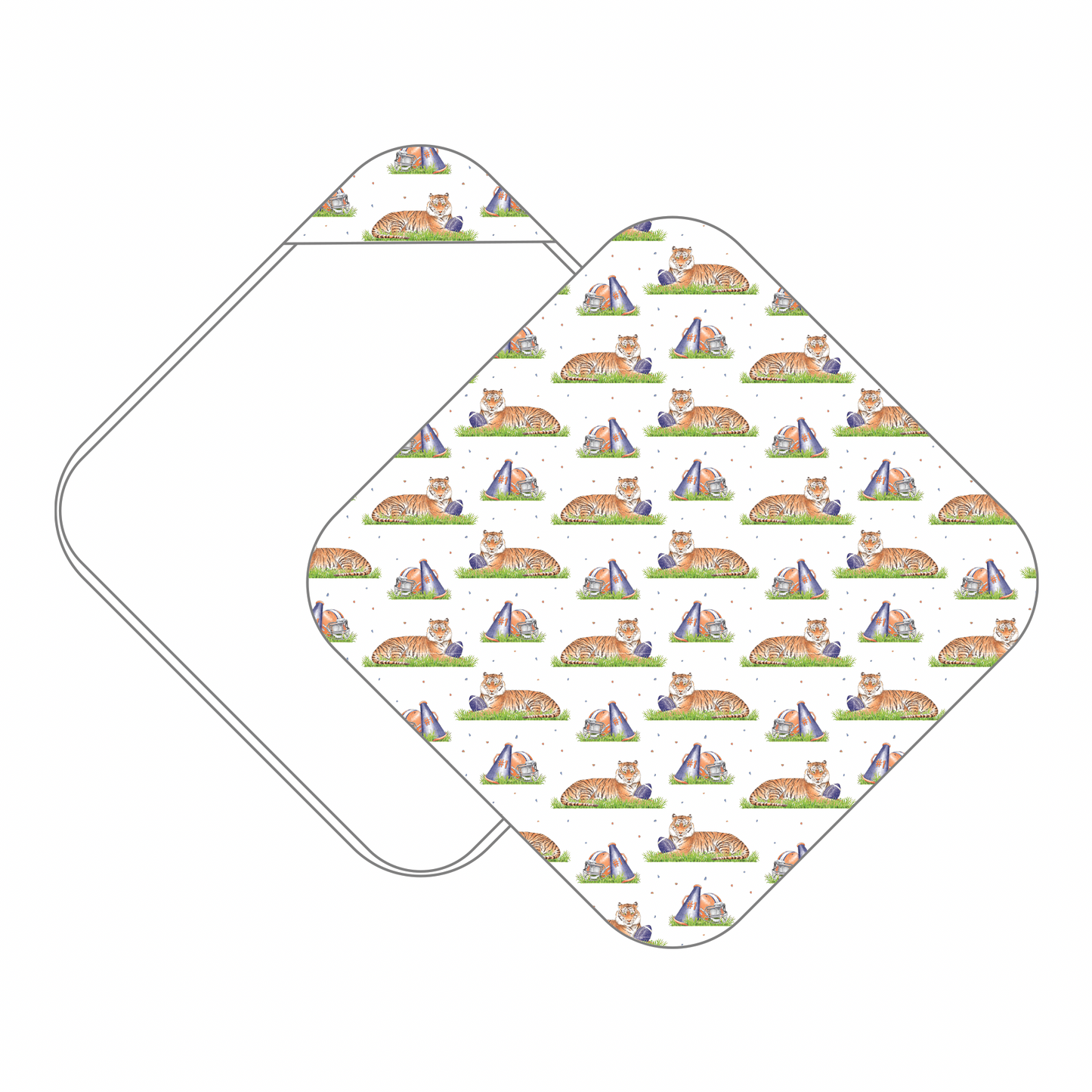 Mascot Mania in Auburn Muslin Hooded Baby Towel (Pre-Order Arriving Spring 2026)