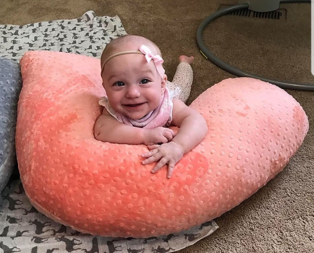 Luna Lullaby V-Shaped Nursing Pillow Cover - Pink Flamingo Design | Machine Washable | Luna Lullaby