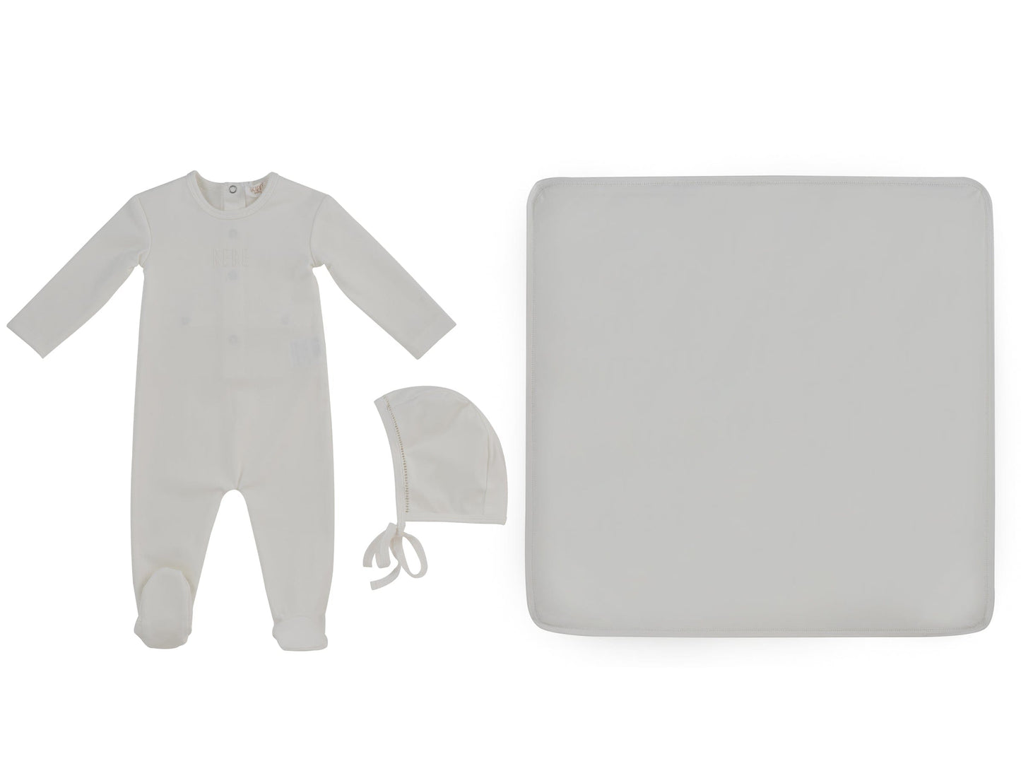 Bebe Footie 3PC Set - White