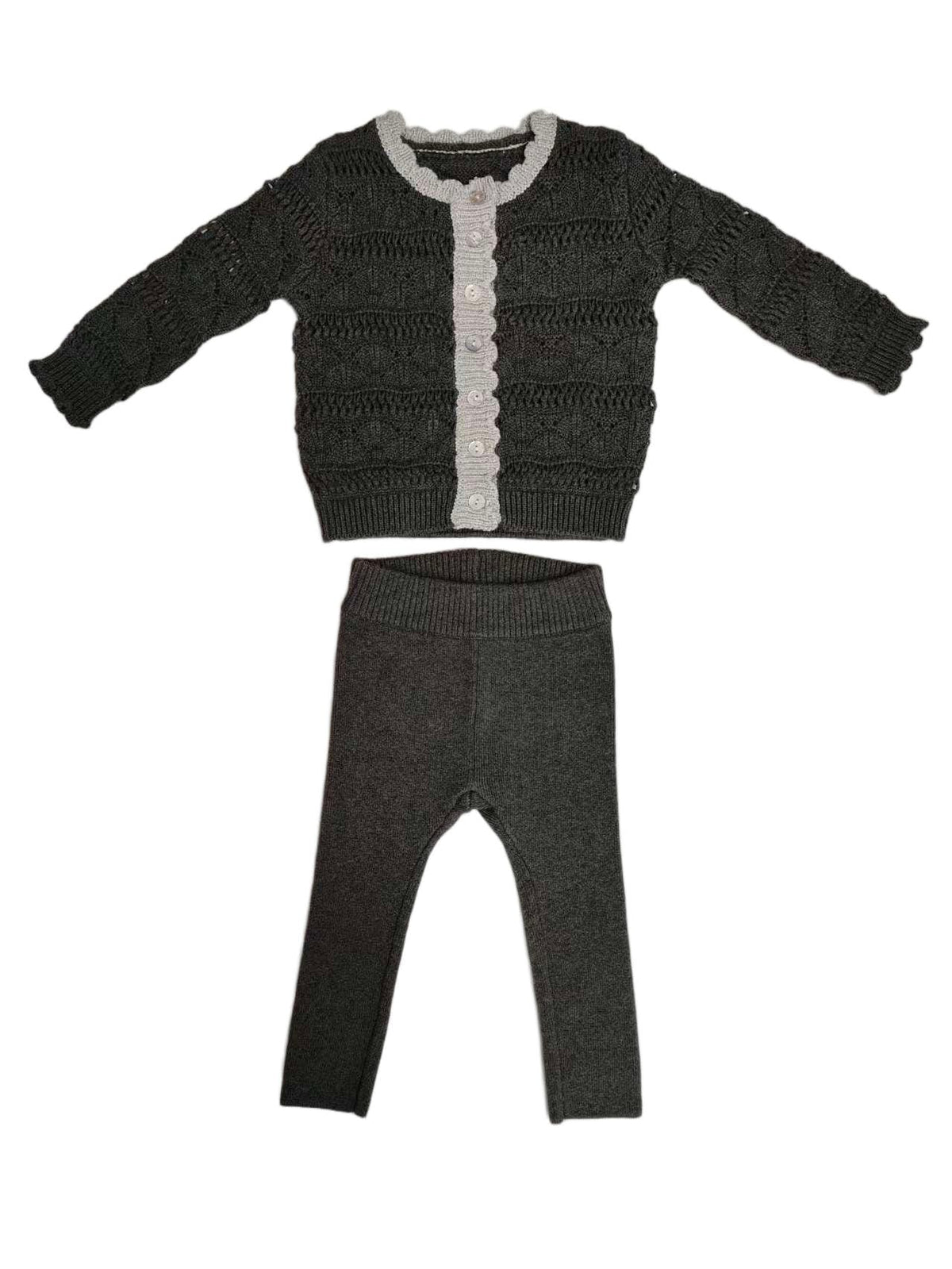 Cynthia Knit Set - Charcoal